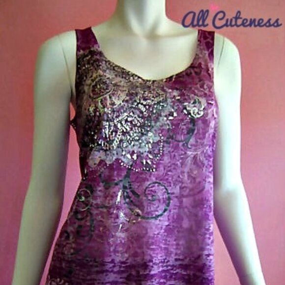 (NWOT) Avenue Purple Tank Top Plus Size 22/24 - Picture 1 of 4